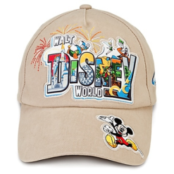 Disney Hat - Baseball Cap - Walt Disney World Retro Logo - Tan