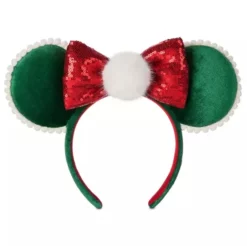 Disney Ears Headband - Christmas Pom And Sequin