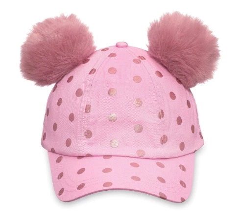 Disney Hat - Baseball Cap - Minnie Mouse Polka Dot Pom Pom - Pink 1 Disney Hat - Baseball Cap - Minnie Mouse Polka Dot Pom Pom - Pink