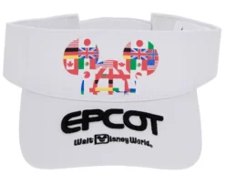 Disney Sun Visor Hat - Epcot - Mickey Flags