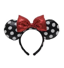 Disney Ears Headband Hat - Minnie Mouse Polka Dot - Black And White