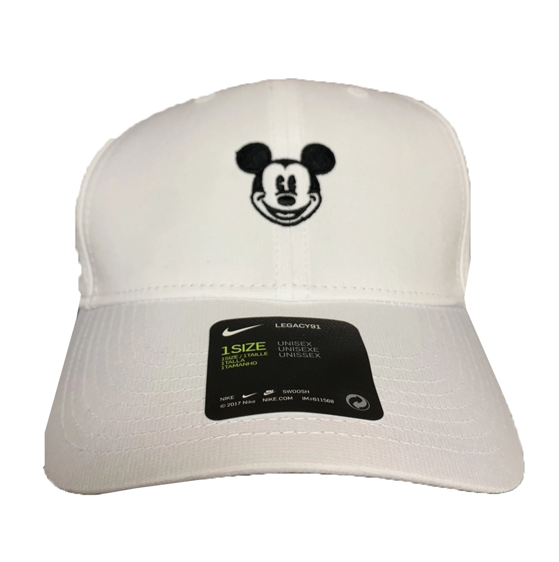 Disney Hat - Baseball Cap - Nike - Mickey Mouse Face - White 1 Disney Hat - Baseball Cap - Nike - Mickey Mouse Face - White