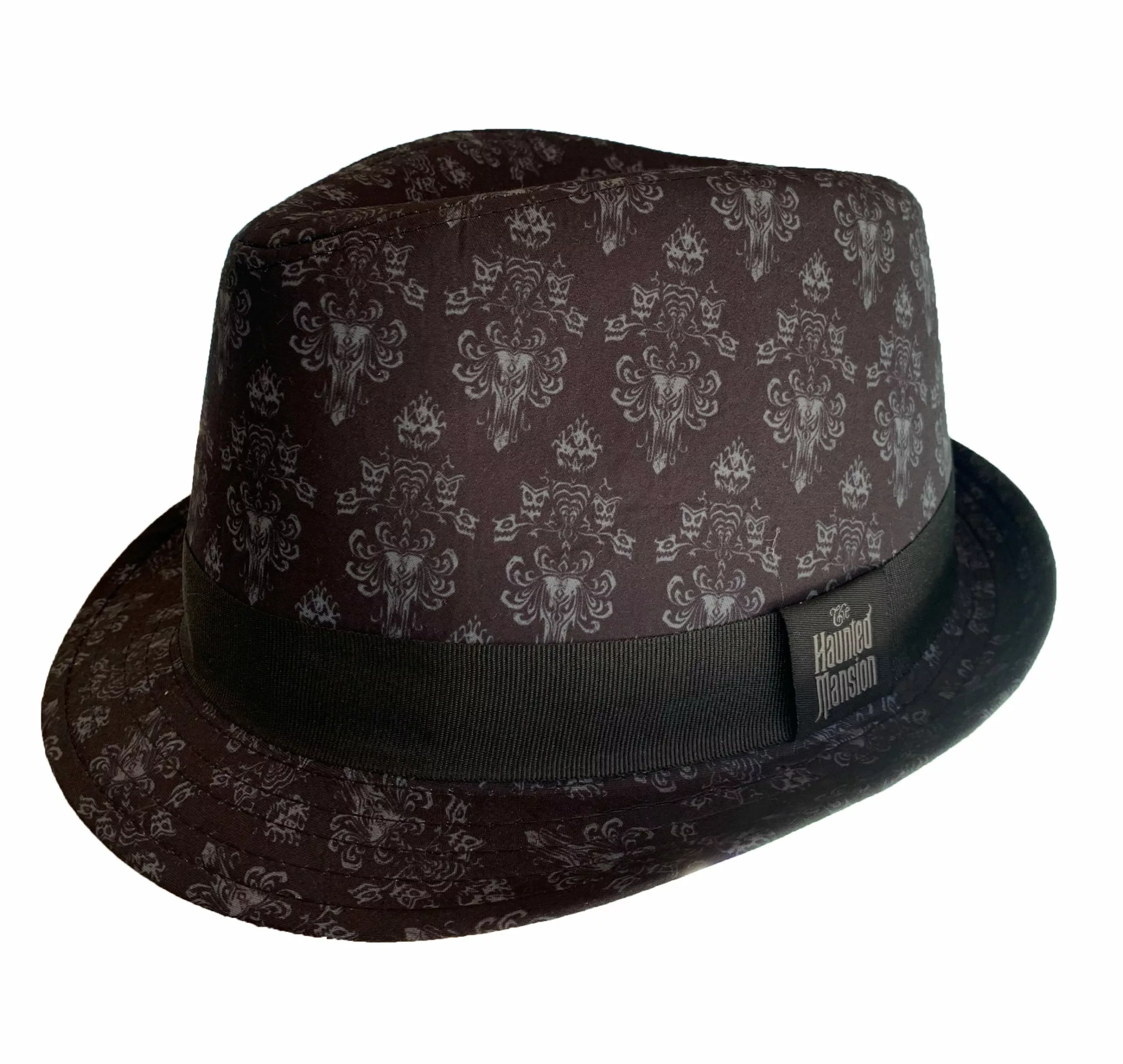 Disney Fedora Hat - Haunted Mansion - Wallpaper - Black 1 Disney Fedora Hat - Haunted Mansion - Wallpaper - Black