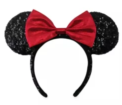 Disney Ears Headband - Minnie Mouse Sequined - Red Bow