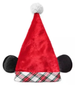 Disney Santa Hat - Mickey Mouse Ears - Plaid