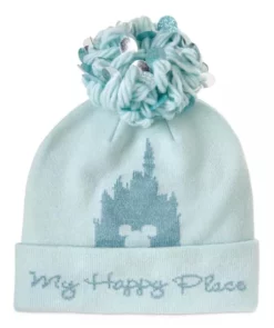 Disney Knit Pom Pom Hat - My Happy Place - Disney Parks