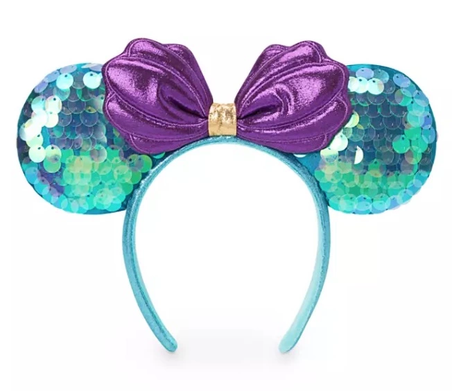 Disney Ears Headband - Minnie Mouse - Ariel Sequin 1 Disney Ears Headband - Minnie Mouse - Ariel Sequin