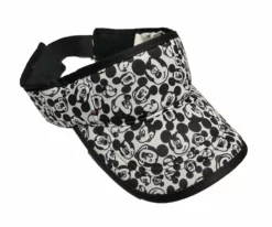 Disney Sun Visor Hat - Mickey Mouse Expressions - Black & White