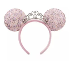 Disney Ears Headband - Princess Minnie With Tiara - Lilac