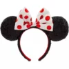 Disney Ears Headband - Minnie Mouse Sequined - Red & White